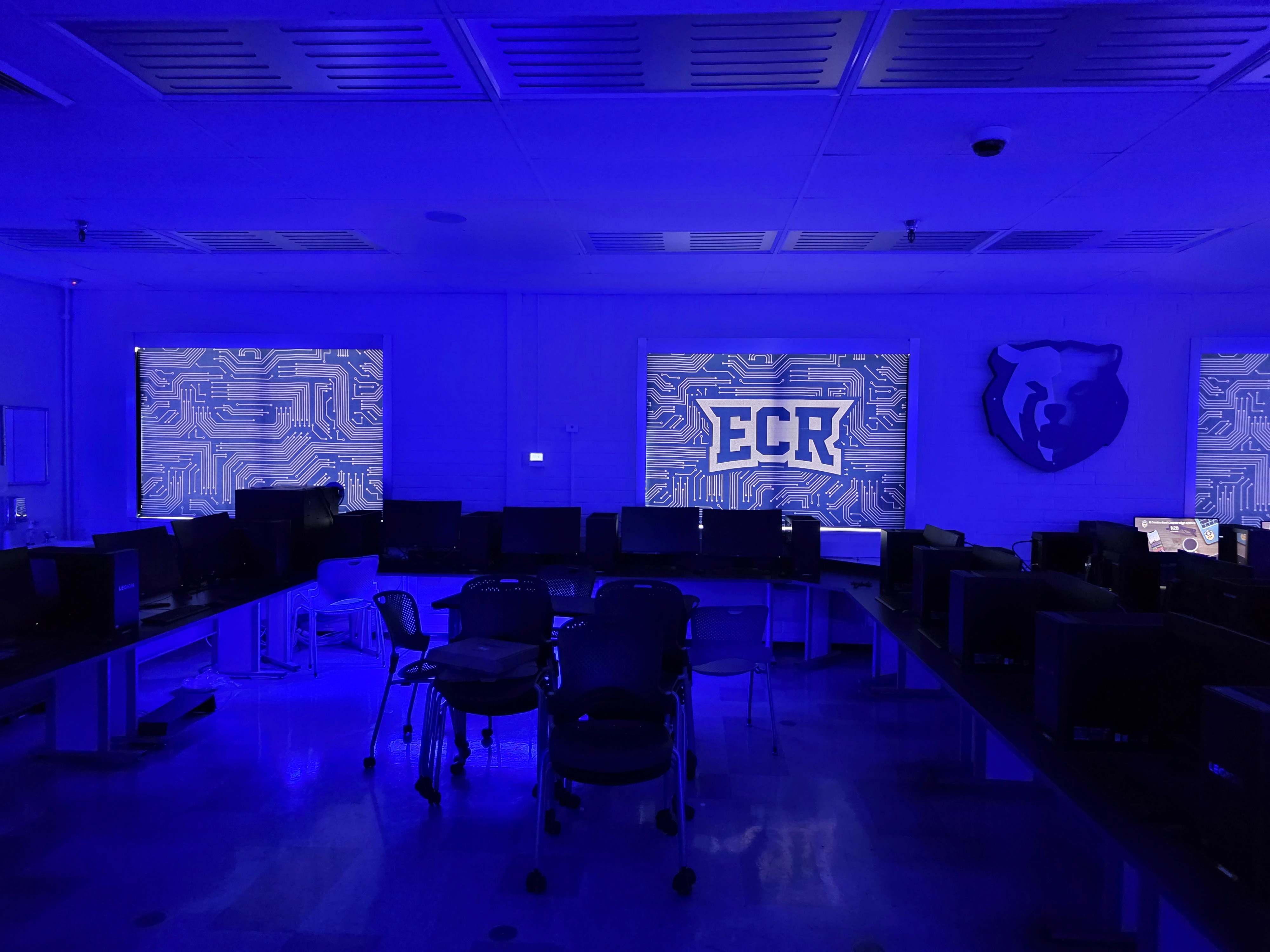 Back view of the club room